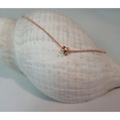 rosé goud ballchain kettinkje met ster rosé goud ballchain kettinkje met ster